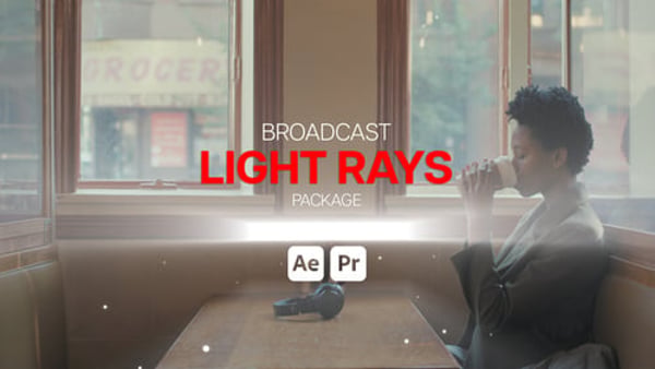 Broadcast Light Rays - Cinematic Light Rays Motion Background Pack