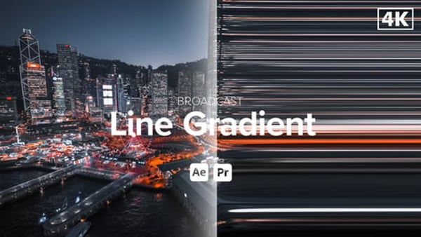 Broadcast Line Gradient - Linear Color Gradient Motion Graphics Pack