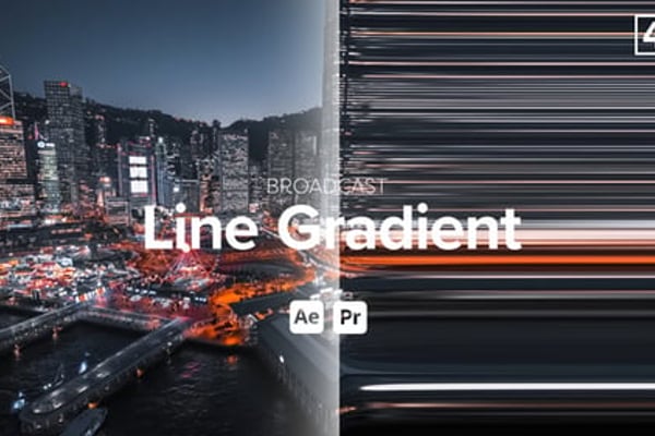 Broadcast Line Gradient - Linear Color Gradient Motion Graphics Pack