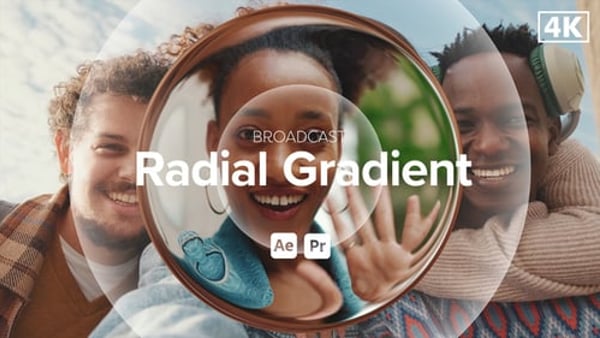Broadcast Radial Gradient - Circular Gradient Motion Graphics Pack