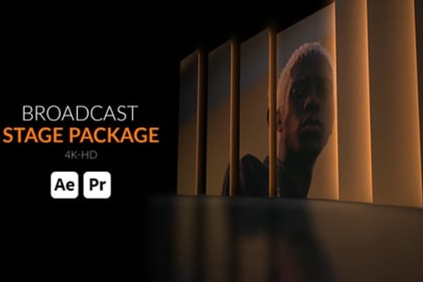Broadcast Stage Package - TV Studio Stage Motion Graphics Package