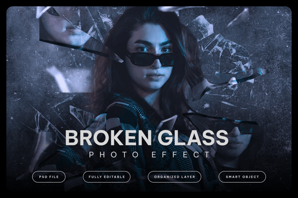 Broken Glass Photo Effect
