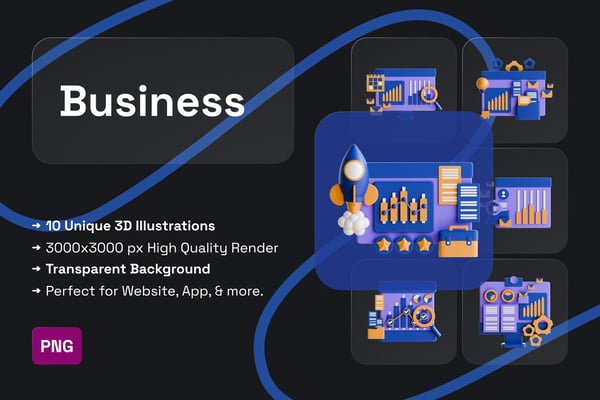 Business 3D Icon Pack