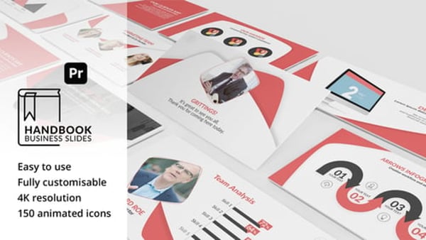 Business Presentation Slides for Premiere Pro – 100 Corporate Slides in 4K