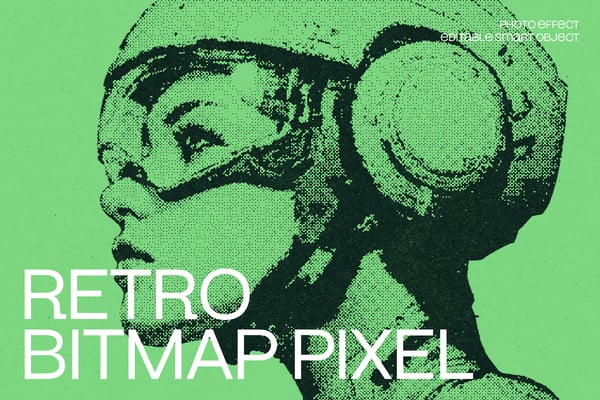 Retro Bitmap Pixel Photo Effect