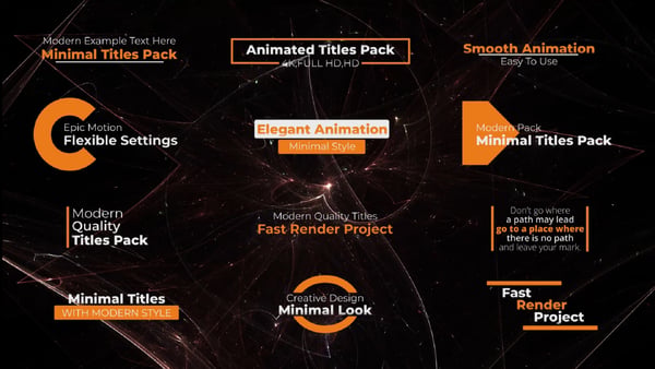 Modern Titles Pack in Davinci Resolve.