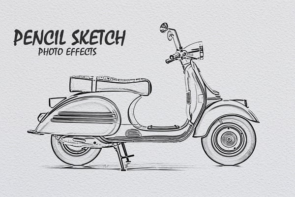 Pencil Sketch Photoshop Template