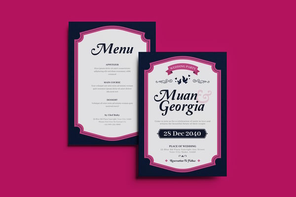 Poetic Wedding Invitation Template