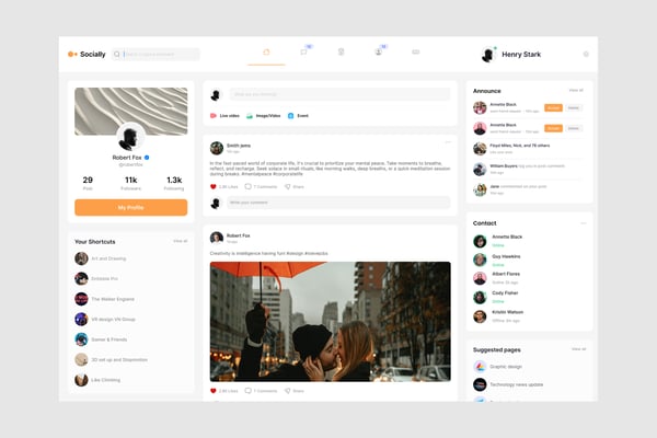 Social Media Dashboard UI Kit