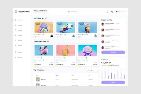 NFT Marketplace Dashboard UI Kit