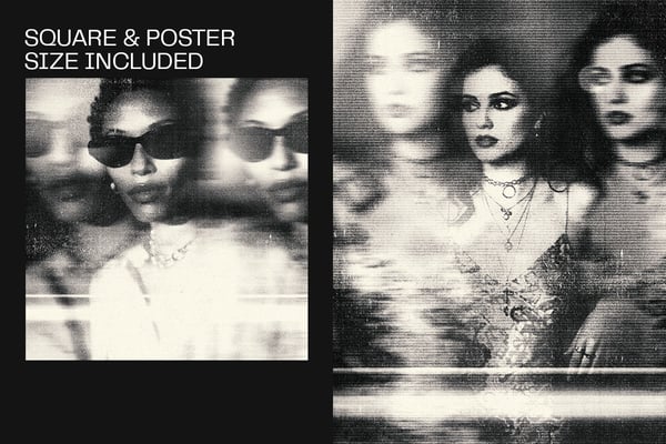 Bad Copy Square And Poster Photo Effect