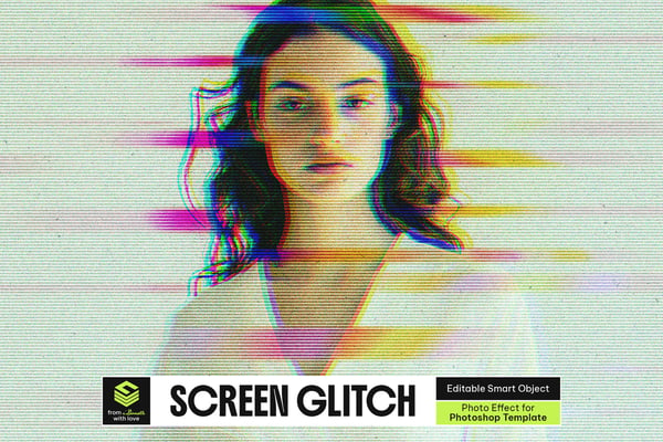 Screen Glitch Photo Effect