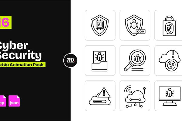 Cyber Security Icons Pack | After Effects & Lottie Animation