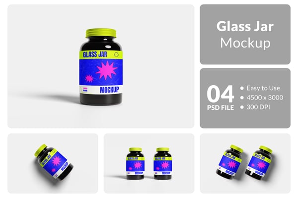 Glass Jar Mockup