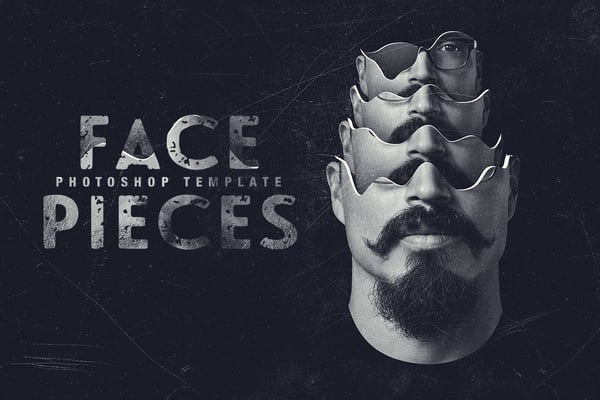 Face Pieces Photoshop Template