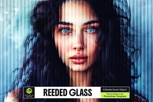 Reeded Glass Photo Effect