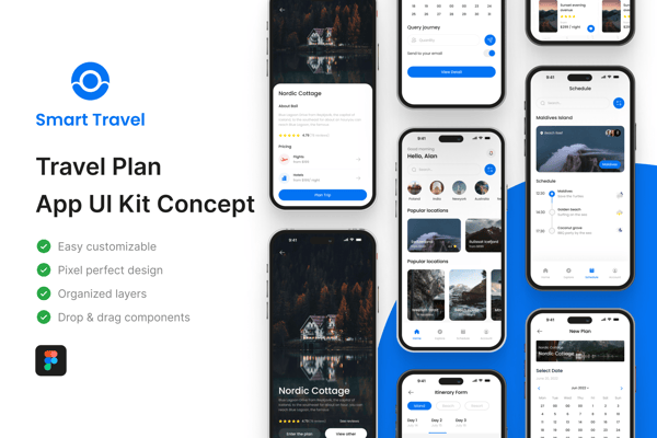 Smart Travel - Travel Plan Mobile App UI Kit
