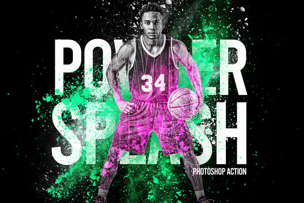 Powder Splash Photoshop Action