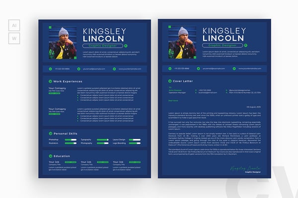 Graphics Blue Resume CV