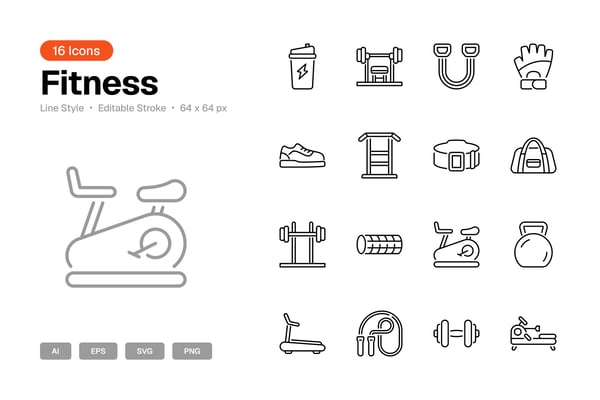 Fitness Icon Set