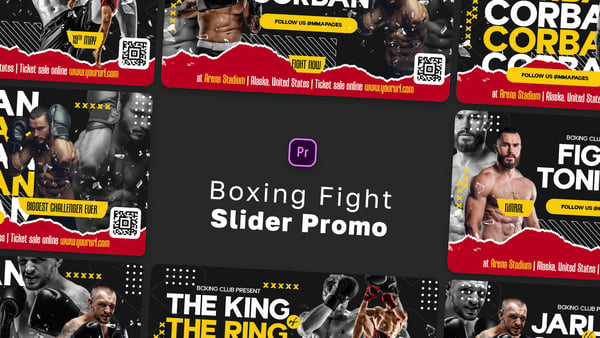 Boxing Fight Slider Promo MOGRT