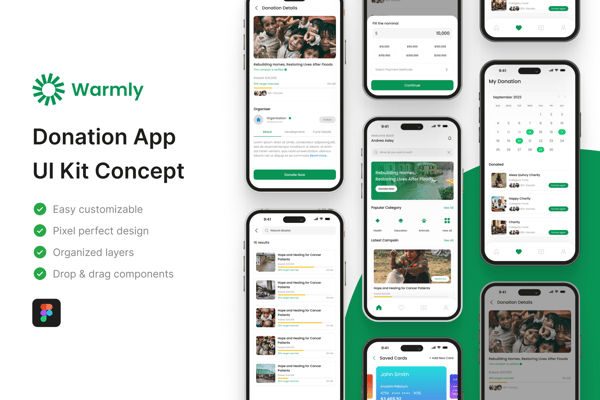 Warmly - Donation App UI Kit