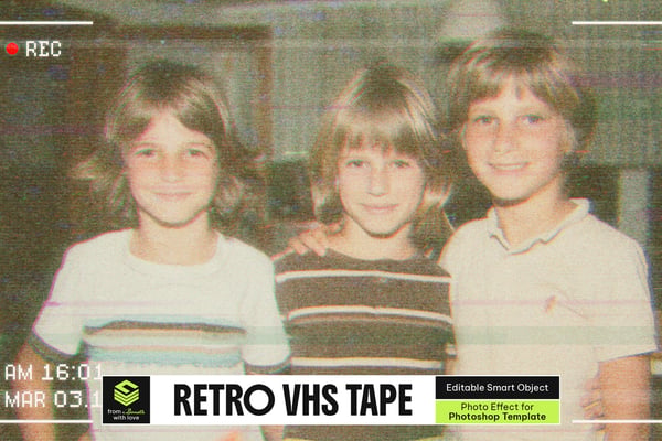 Retro VHS Tape Photo Effect