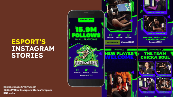 eSports Instagram Stories MOGRT
