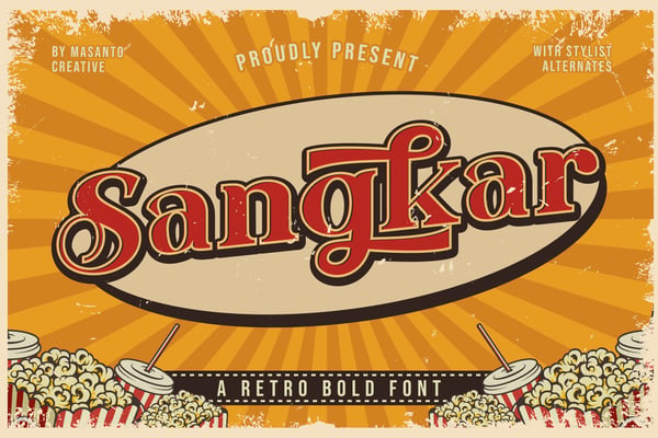 Sangkar – Retro Bold Display Typeface
