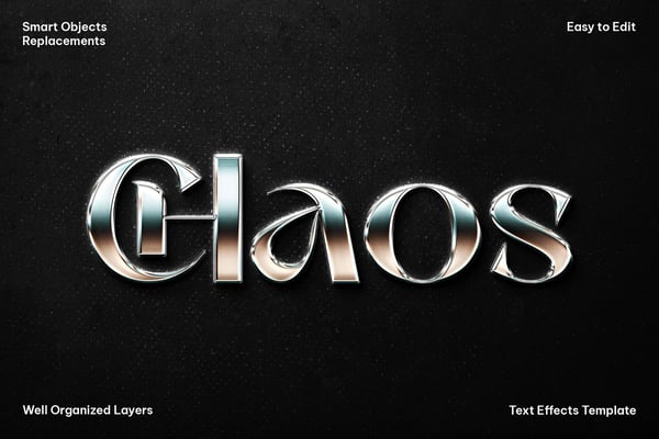 Metal Glass Text Effect