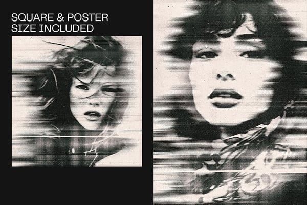 Smudged Scanner Square And Poster Photo Effect