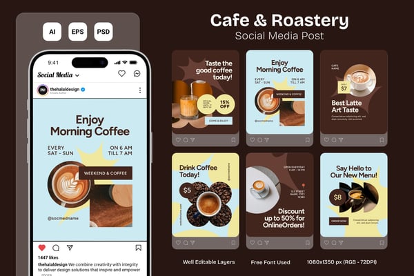 Cafe & Roastery - Instagram Post