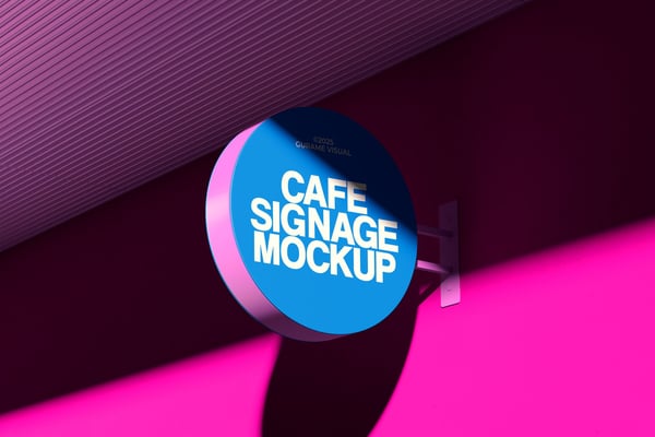 Cafe Signage Mockup