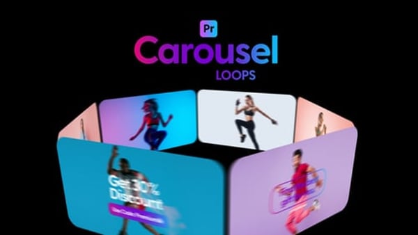 Carousel Loops Horizontal for Premiere Pro – Seamless Slideshow Motion Pack