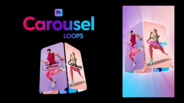 Carousel Loops Vertical for Premiere Pro – Seamless Slideshow Motion Pack