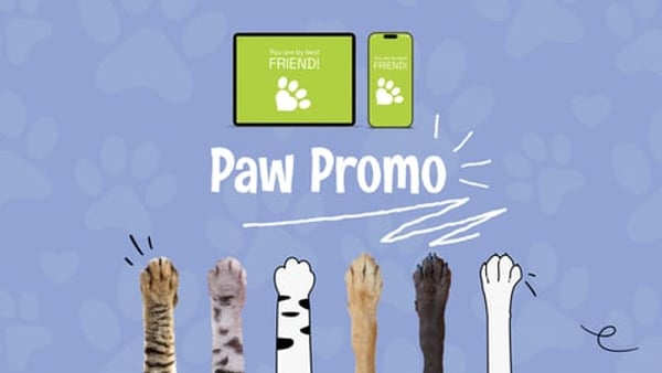 Cat & Dog Paw Gesture Animations for Pet Apps – After Effects Template