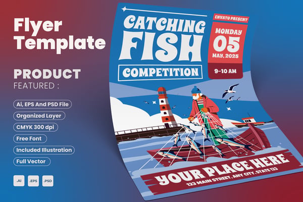 Catching Competition Flyer Template