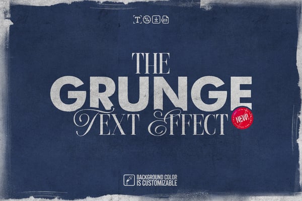 The Grunge Text Effect PSD Template