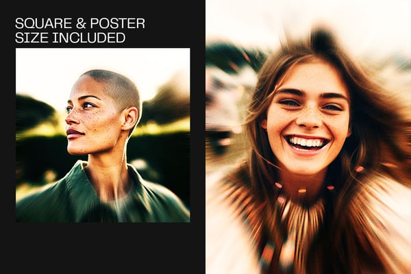 Blur Focus Square And Poster Photo Effect