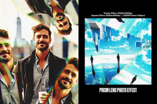 Prism Lens Square And Poster Photo Effect
