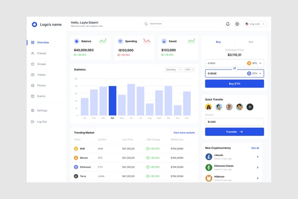 Crypto Trading Dashboard UI Kit