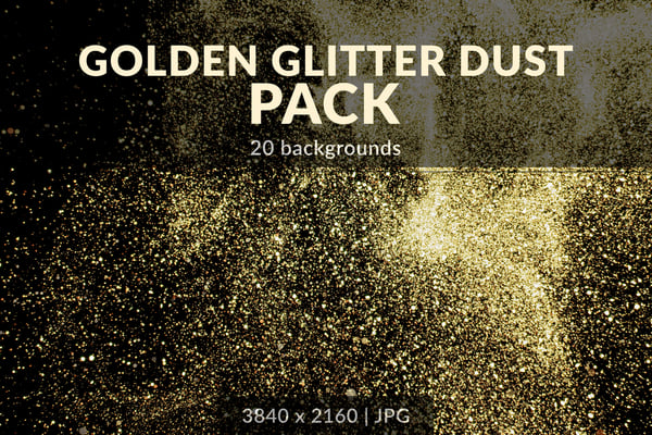 Golden Glitter Dust Backgrounds Pack