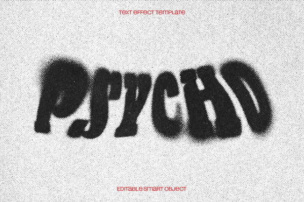 Warped Halftone Text Effect