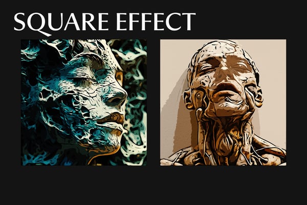 Canvas Painting Square And Poster Photo Effect