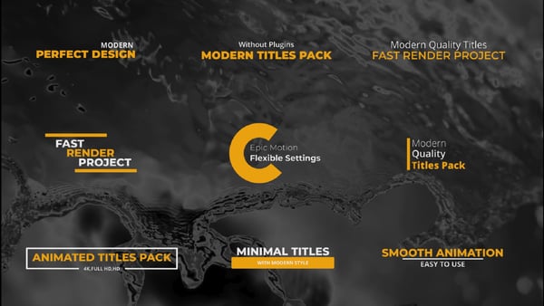 Modern Titles Pack in Davinci Resolve.