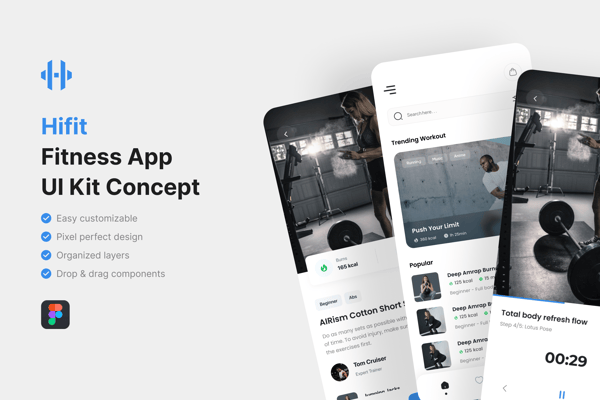 Hifit_Fitness App UI Kit
