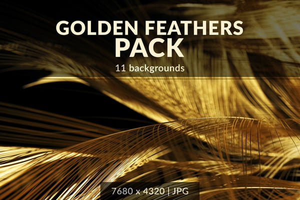 Golden Feathers Backgrounds  Pack