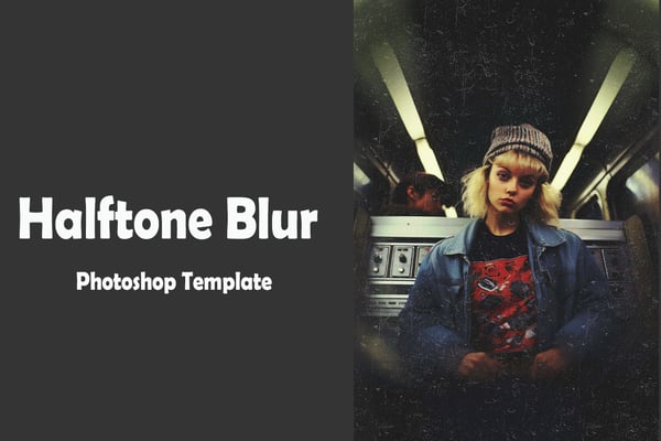 Halftone Blur Photoshop Template