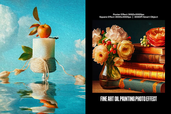 Fine Art Oil Painting Square And Poster Photo Effect