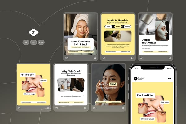 Skincare Product Showcase - Instagram Post Template
